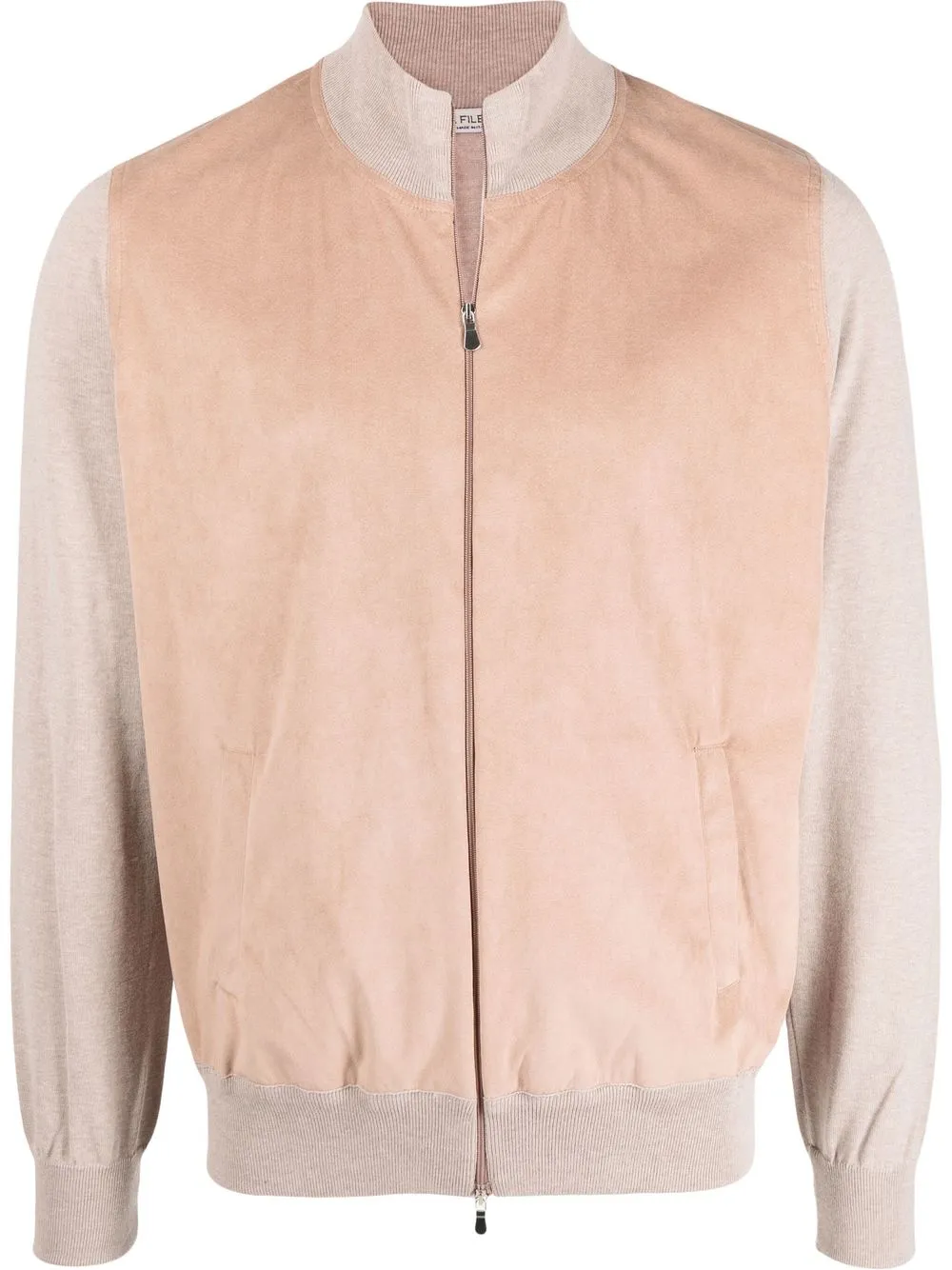 

Fileria panelled zip-up track jacket - Neutrals