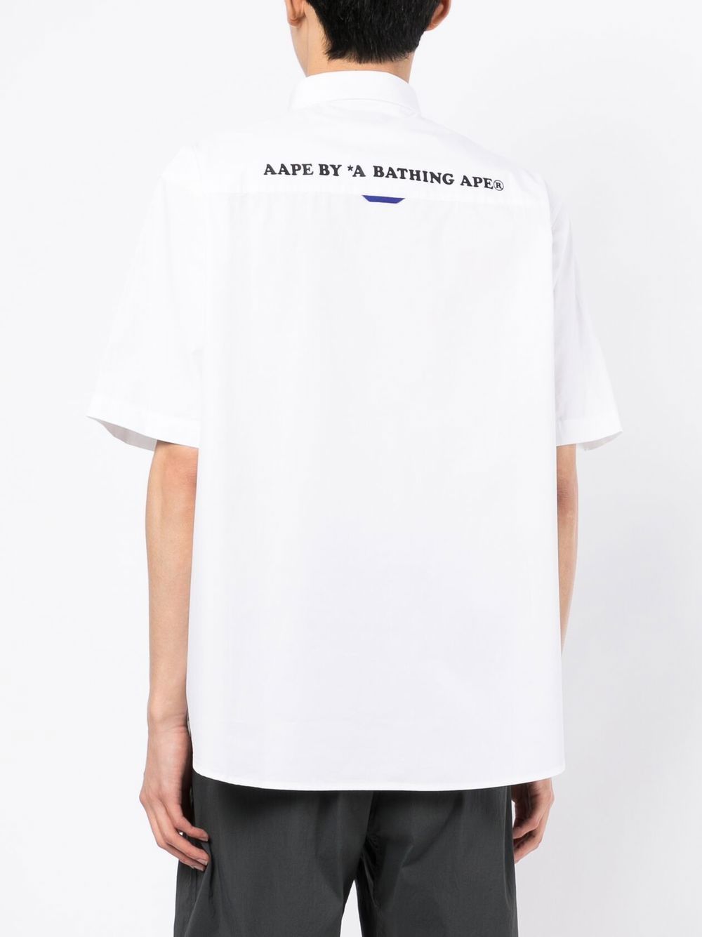 Cheap AAPE BY *A BATHING APE logo-patch button-up shirt Men