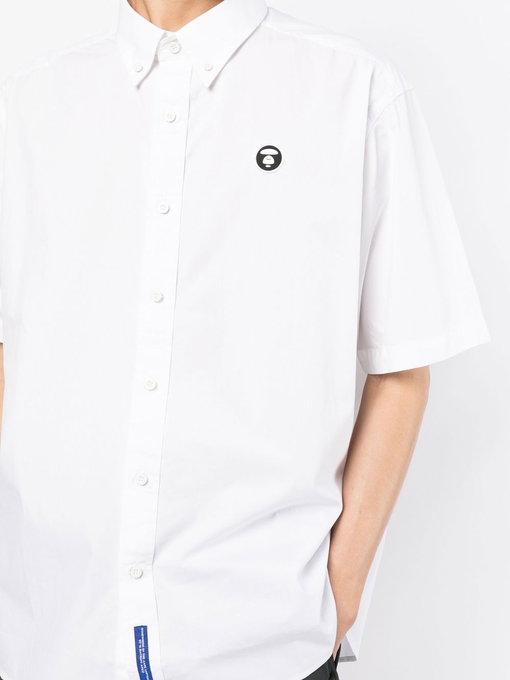 Cheap AAPE BY *A BATHING APE logo-patch button-up shirt Men