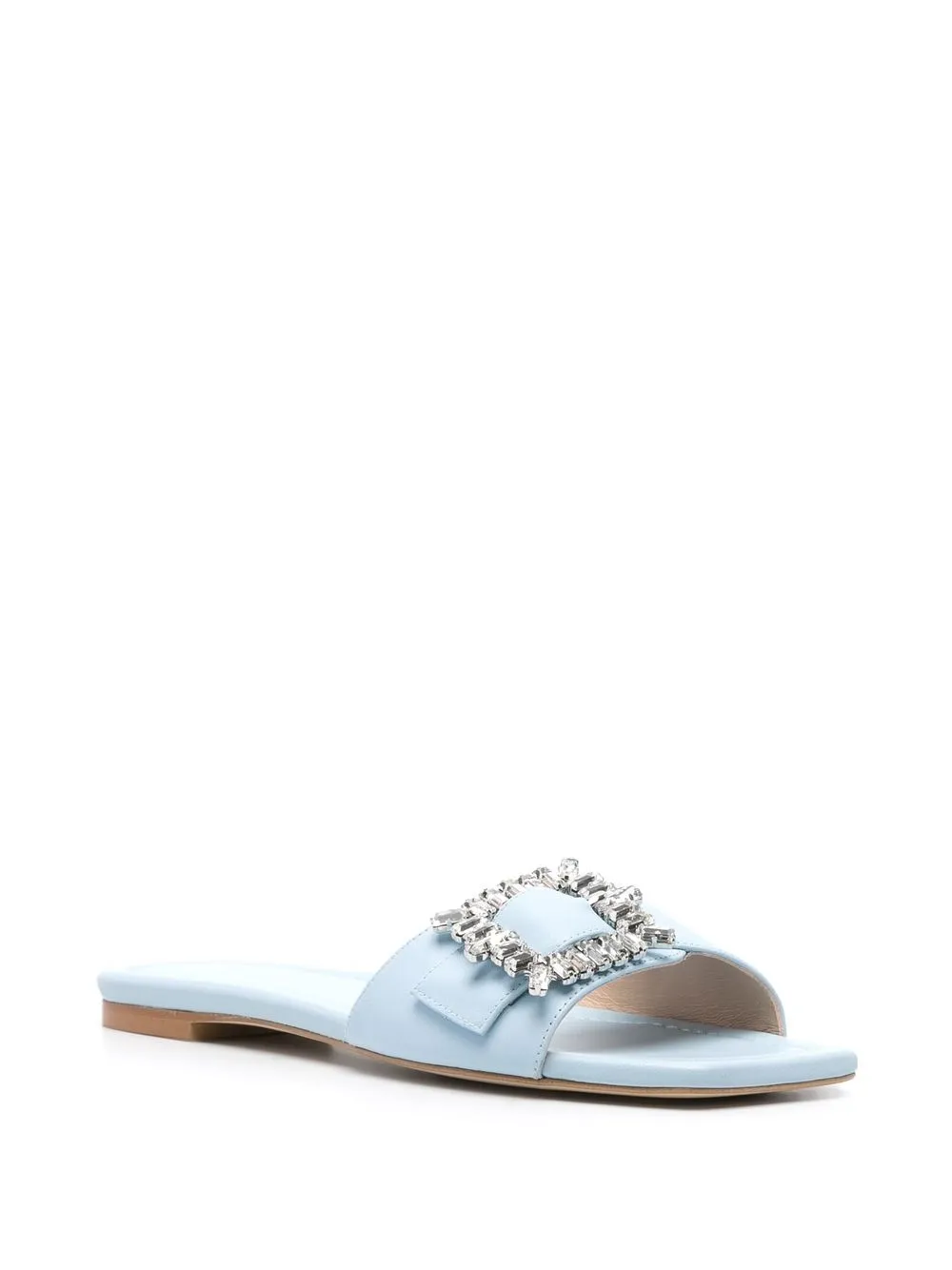 

Stuart Weitzman sandalias con hebilla de cristal - Azul