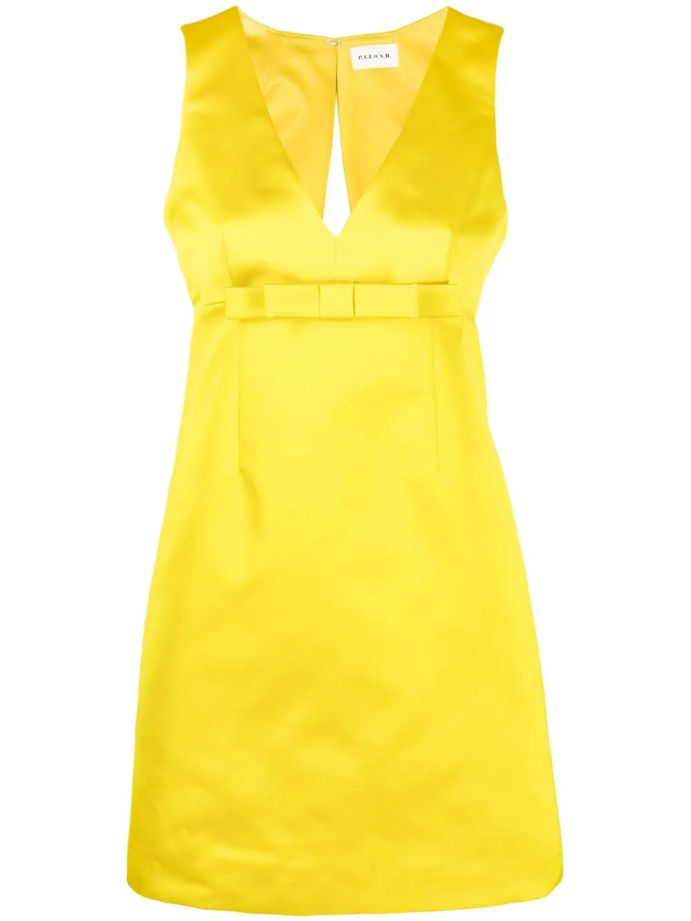 

P.A.R.O.S.H. vestido sin mangas con cuello en V - Amarillo