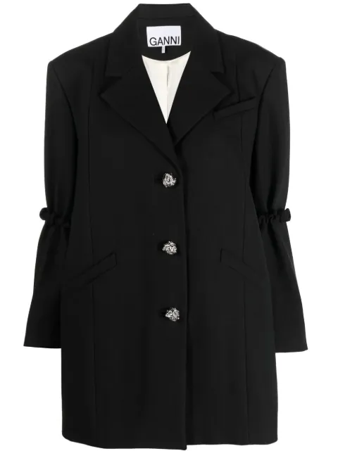 GANNI Blazer oversized com abotoamento simples