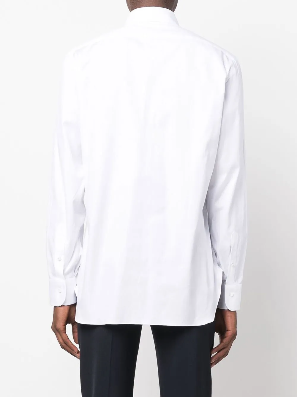 Barba Napoli Button-up Cotton Shirt In White