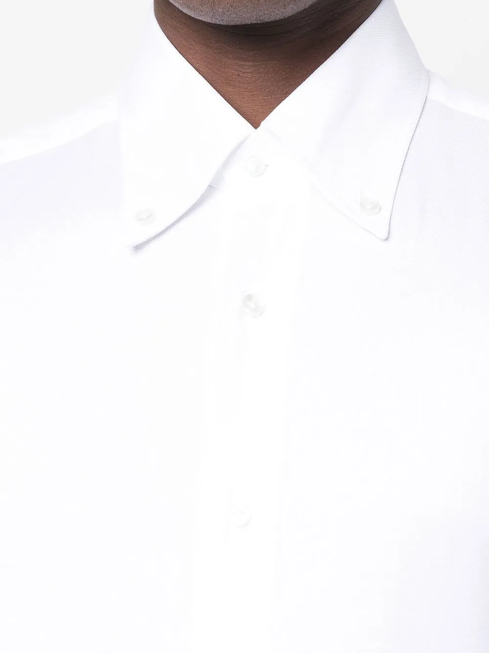 Barba Napoli Button-up Cotton Shirt In White