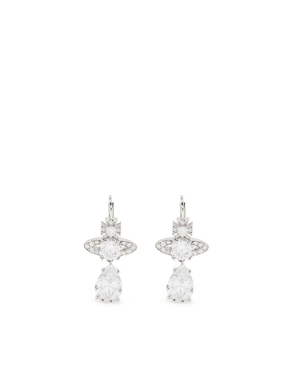 

Vivienne Westwood Ismene crystal drop earrings - Silver