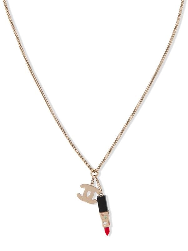 1995 CC heart-pendant chain necklace