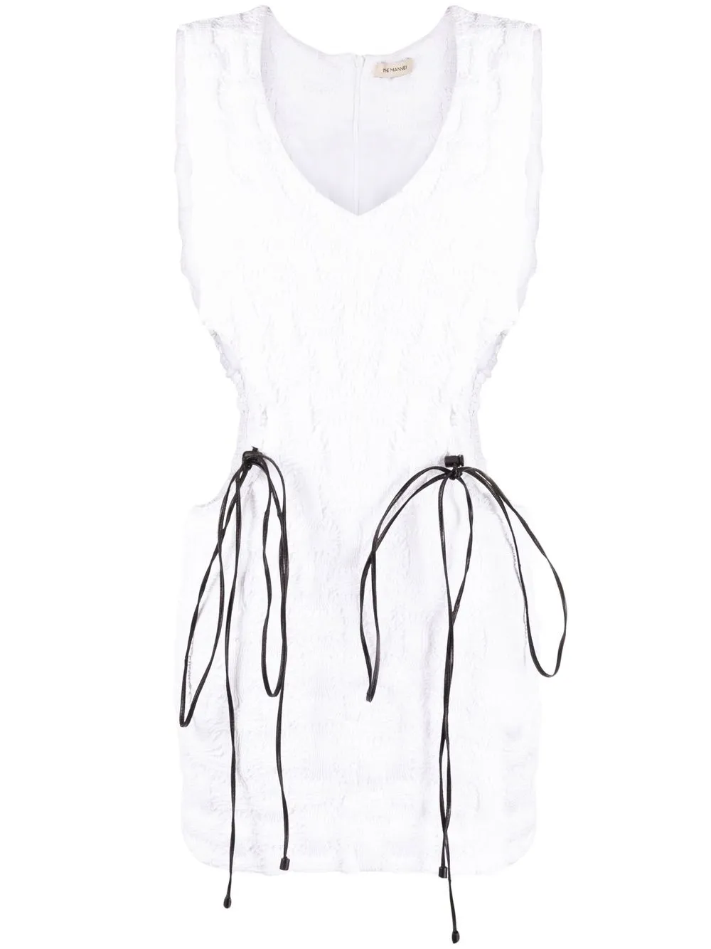 

The Mannei vestido corto con cordones - Blanco