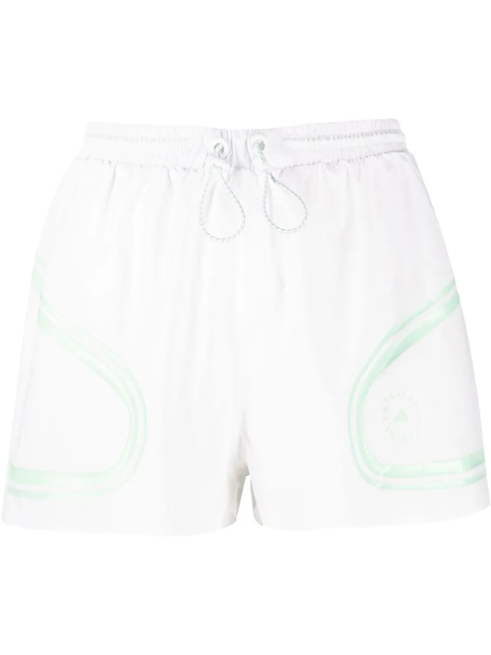 ADIDAS BY STELLA MCCARTNEY STRIPE-PRINT TRACK SHORTS