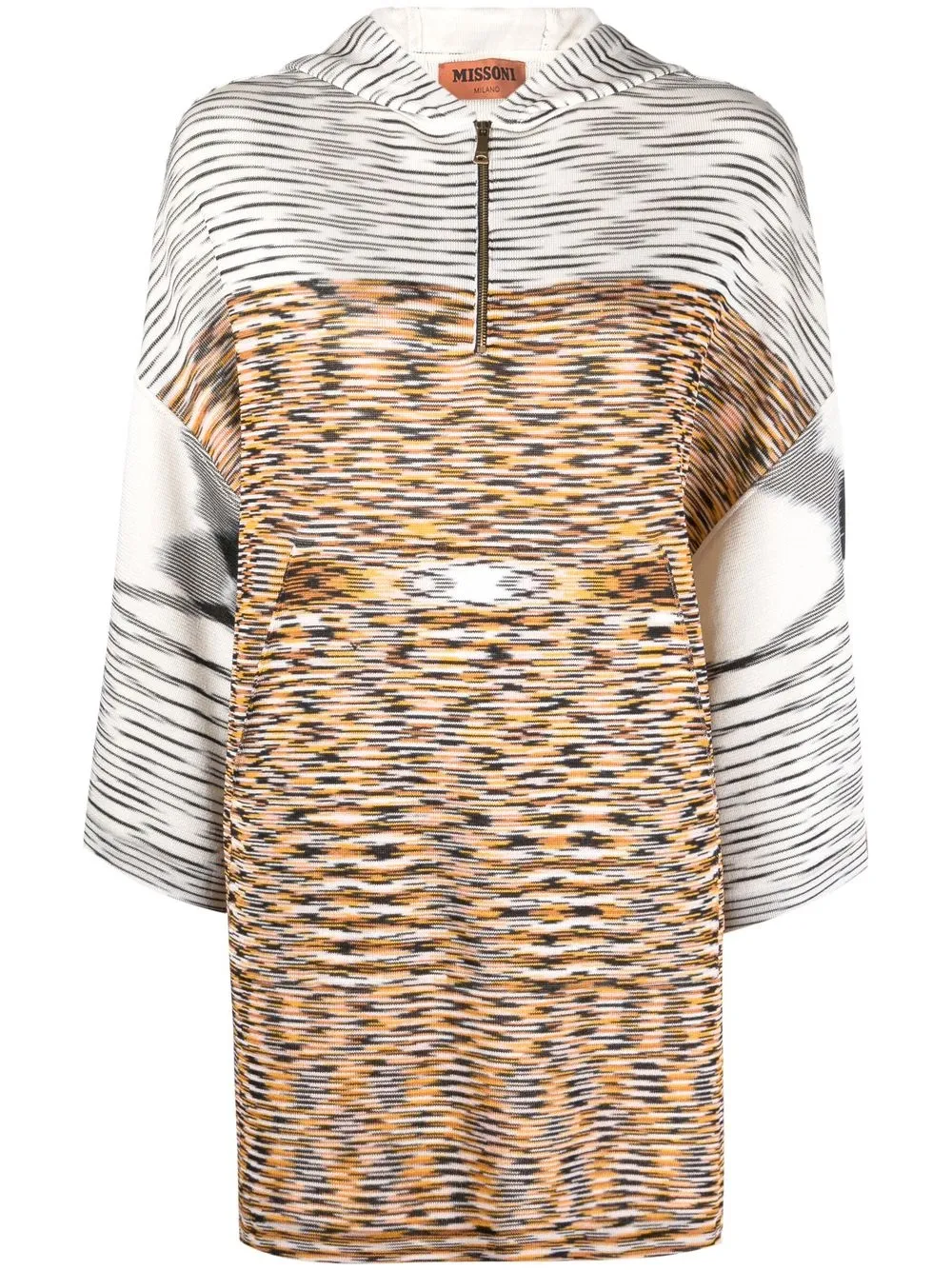 

Missoni hoodie con cierre y motivo abstracto - Blanco