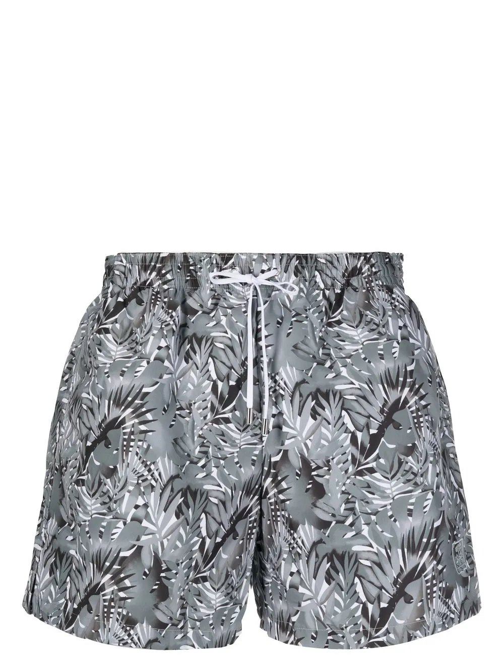 

Corneliani shorts de playa con hojas estampadas - Verde