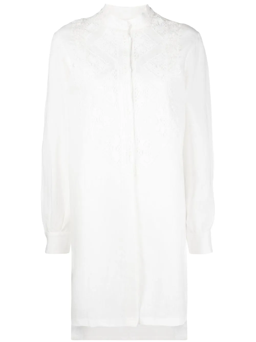 

Ermanno Scervino camisa con bordado - Blanco