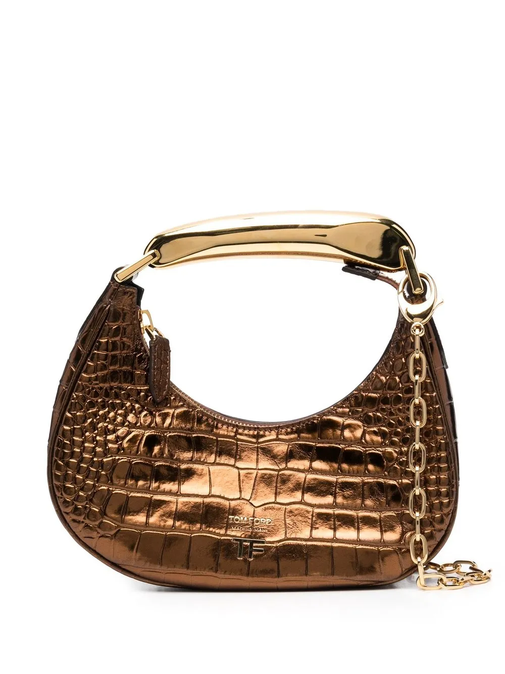 

TOM FORD tote con efecto de piel de cocodrilo mini - Dorado