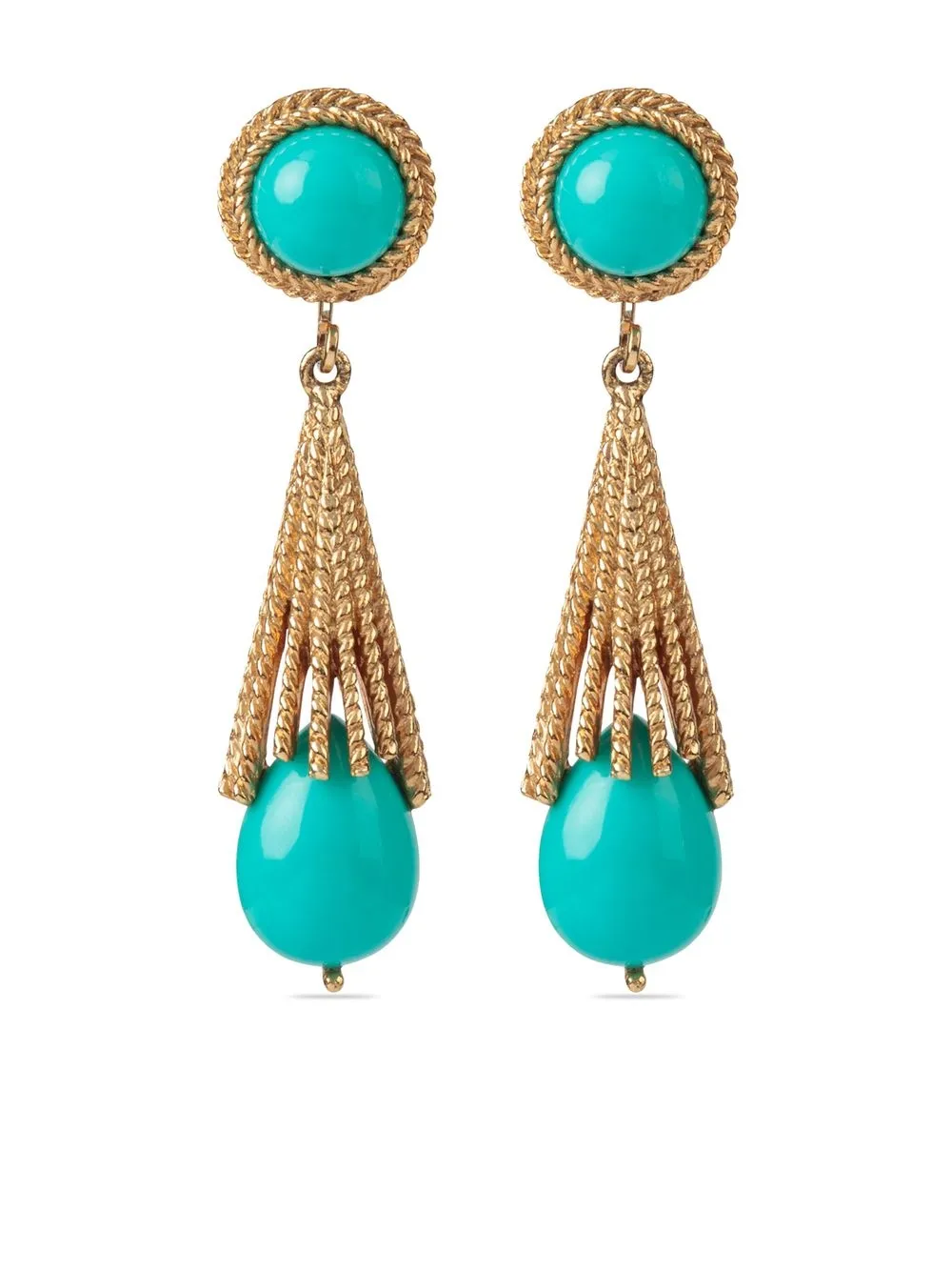 Susan Caplan Vintage 1970s Avon イヤリング - ゴールドトーン Susan Caplan Vintage 1970s Avon イヤリング - ゴールドトーン
