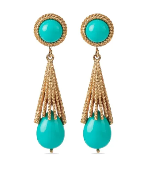 Susan Caplan Vintage 1970s Avon dangle clip-on earrings