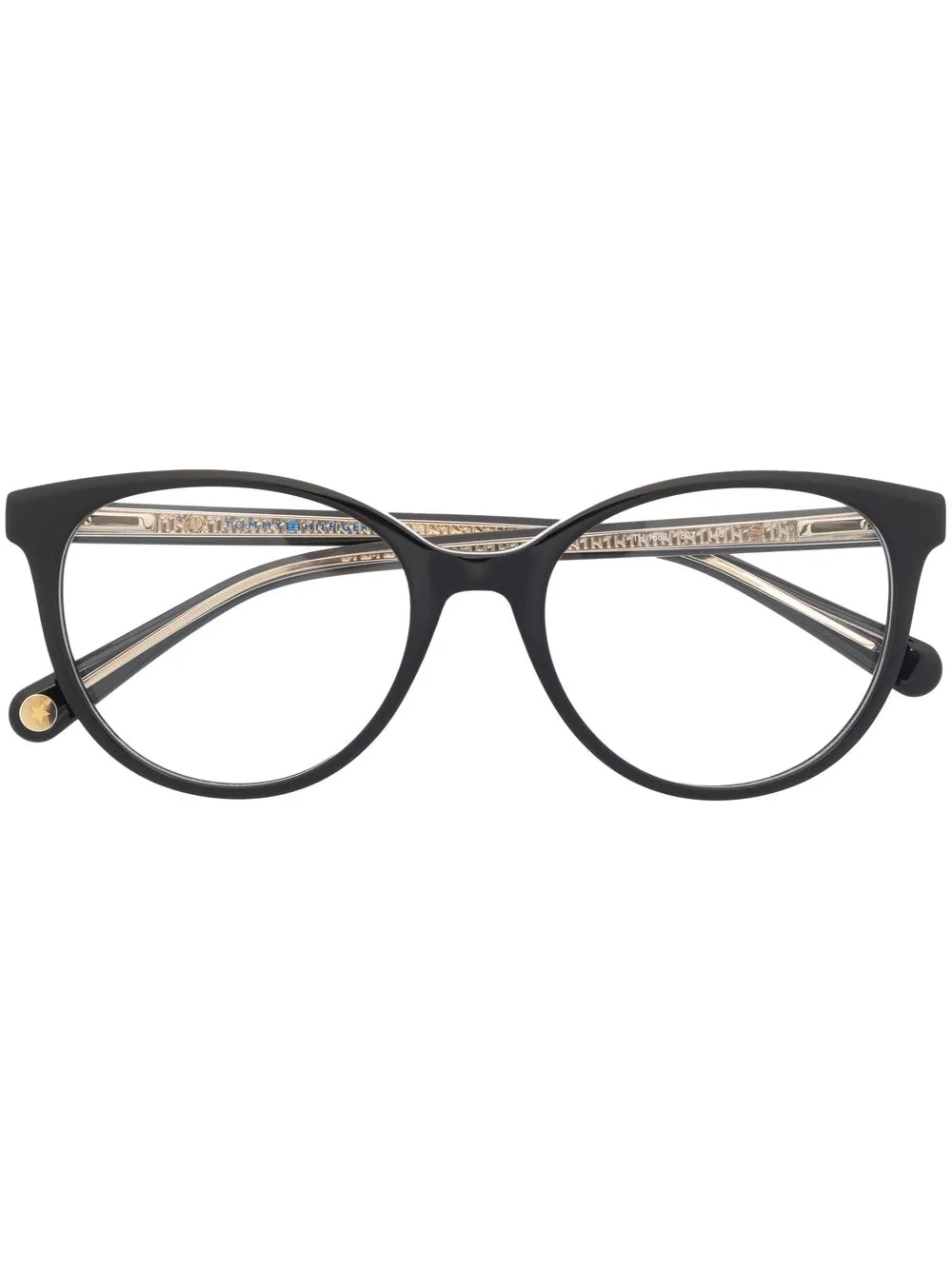 

Tommy Hilfiger cat-eye logo-engraved glasses - Black