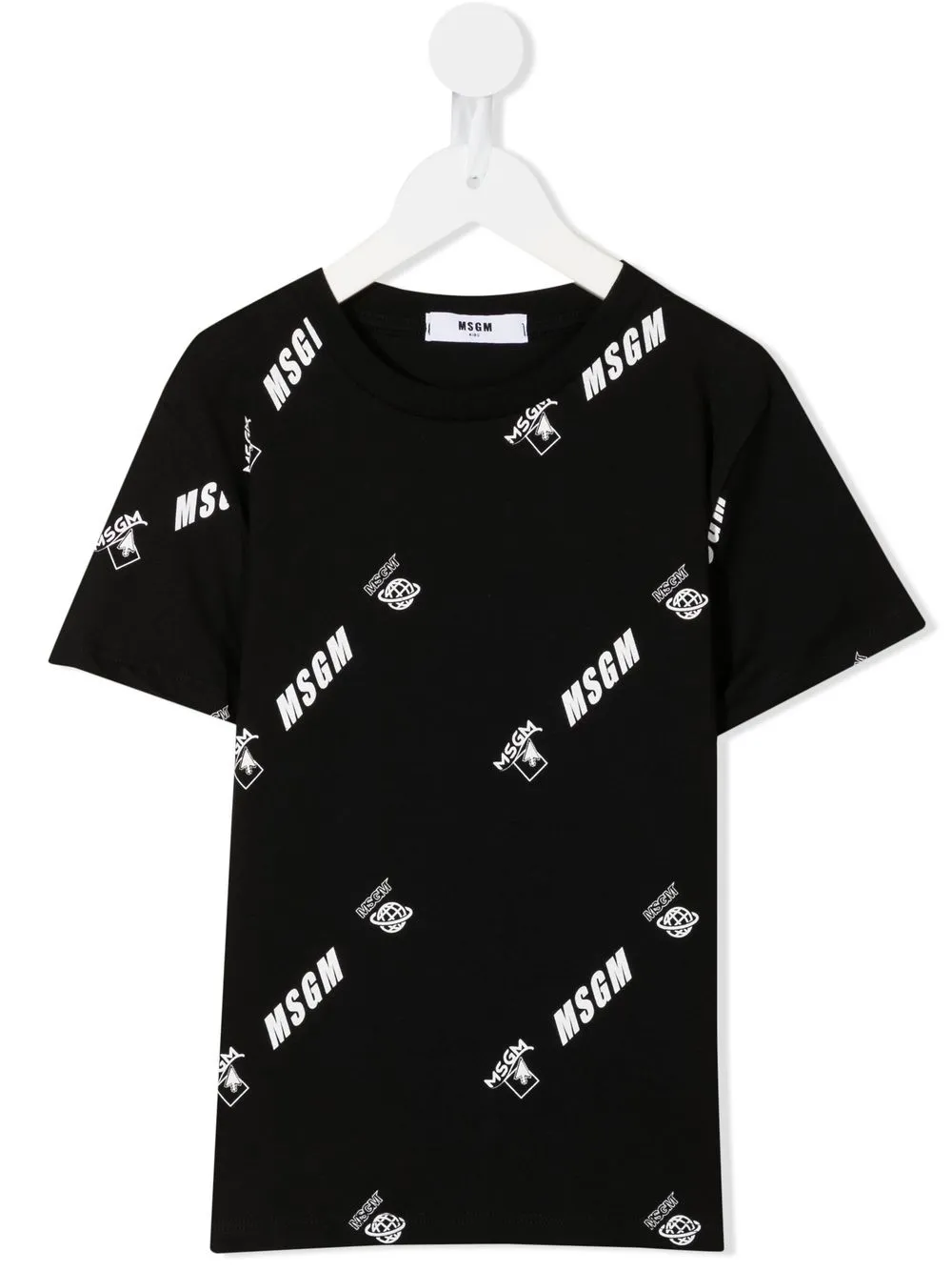 

MSGM Kids playera con logo estampado - Negro