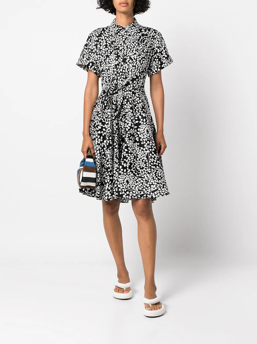 DVF Diane von Furstenberg Midi-jurk met print - Zwart