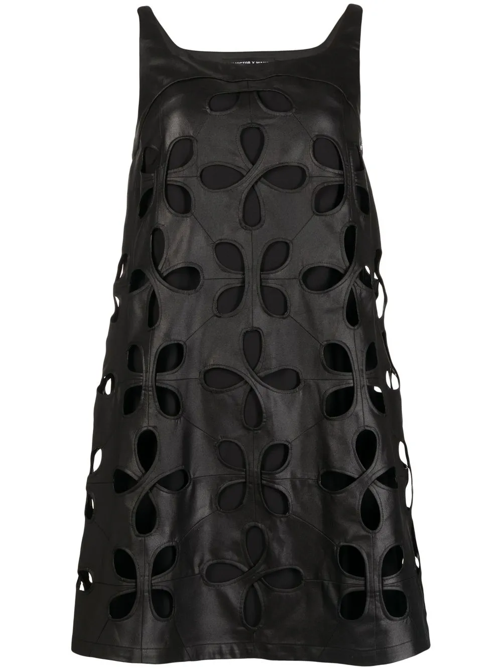 

VII Victor Wang cut-out layered shift dress - Black