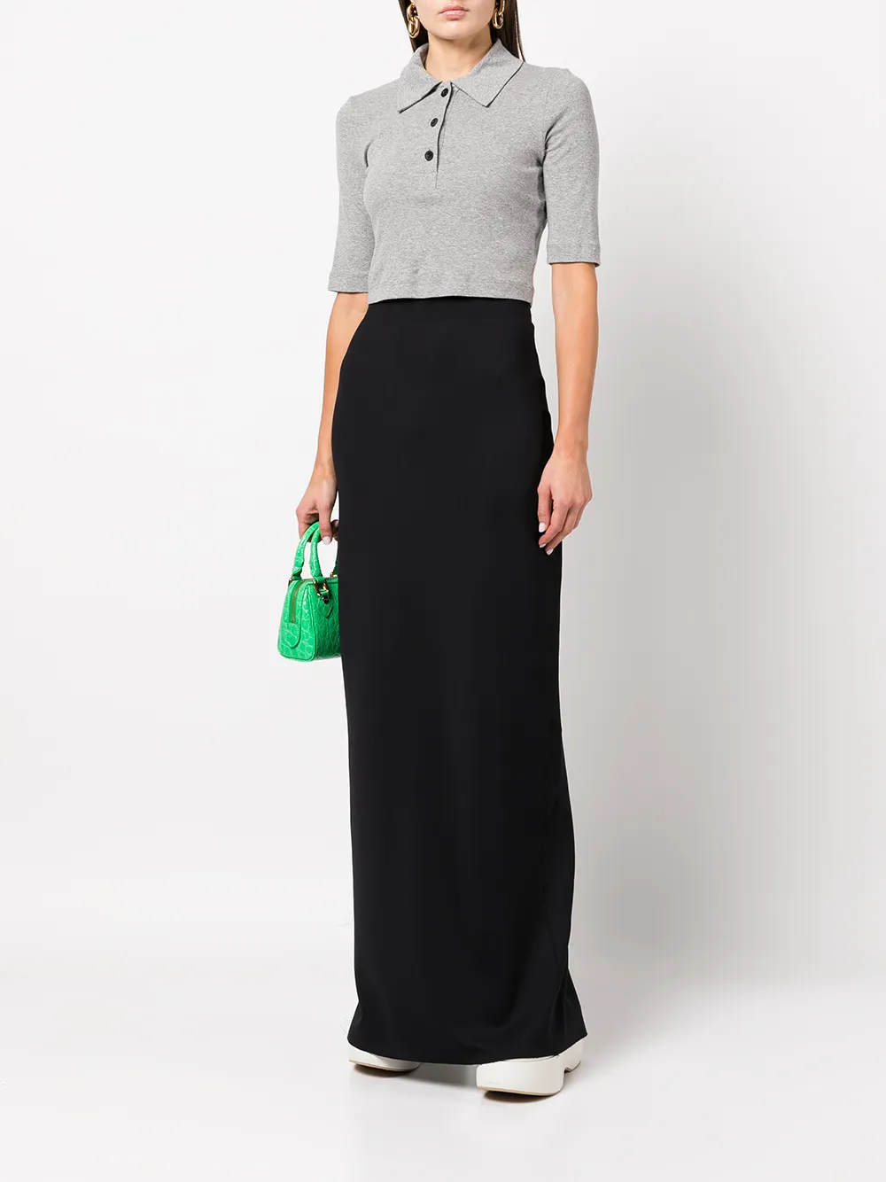 Rosetta Getty Cropped poloshirt - Grijs