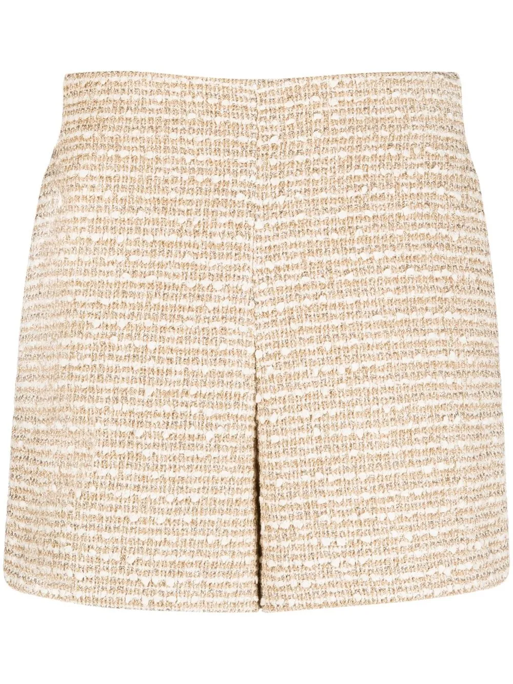 high-waist tweed shorts