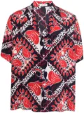 Valentino Garavani bandana-print short-sleeve silk shirt - Blue