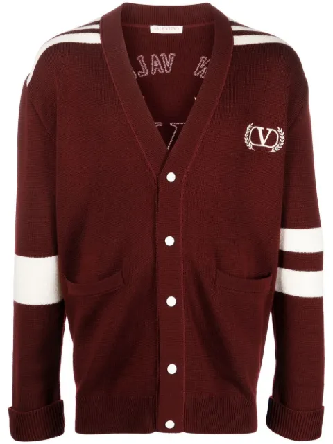 Valentino Garavani logo-embroidered virgin-wool cardigan