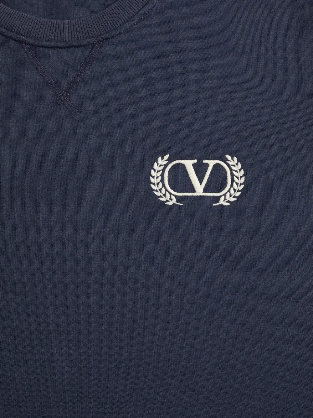  Valentino Garavani Sweatshirt Mit Logo Stickerei   Blau 