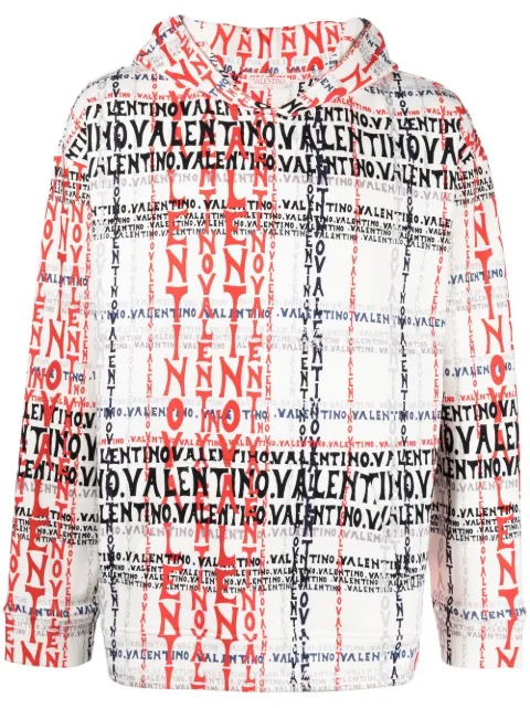 Valentino Garavani logo-print cotton-blend hoodie