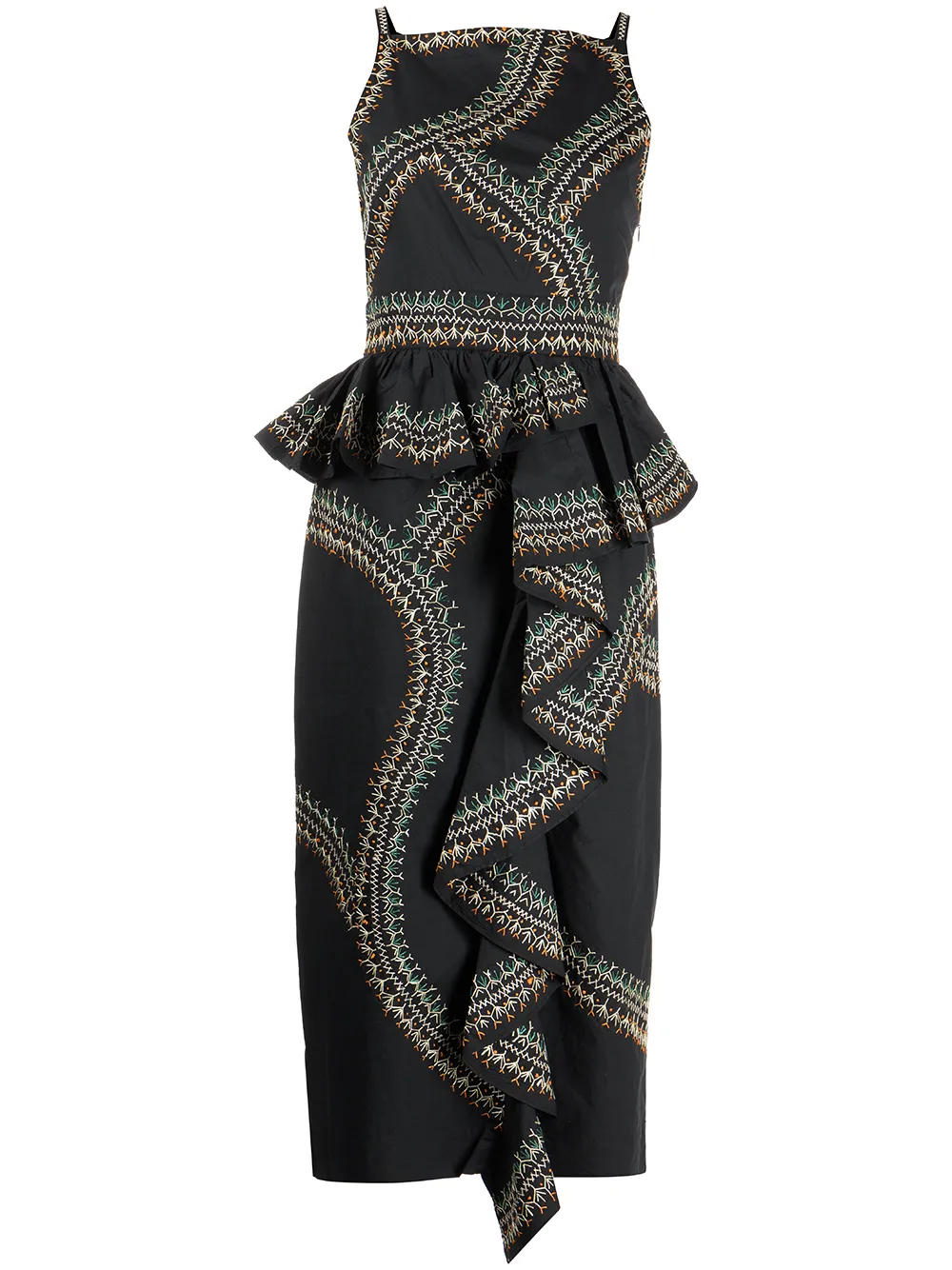 

Ulla Johnson Sylvan peplum midi dress - Black