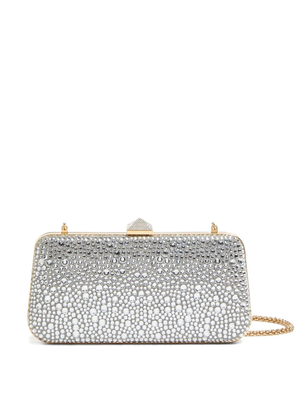 Valentino Garavani Carry Secrets rhinestone-embellished clutch bag | Silver | Image 1