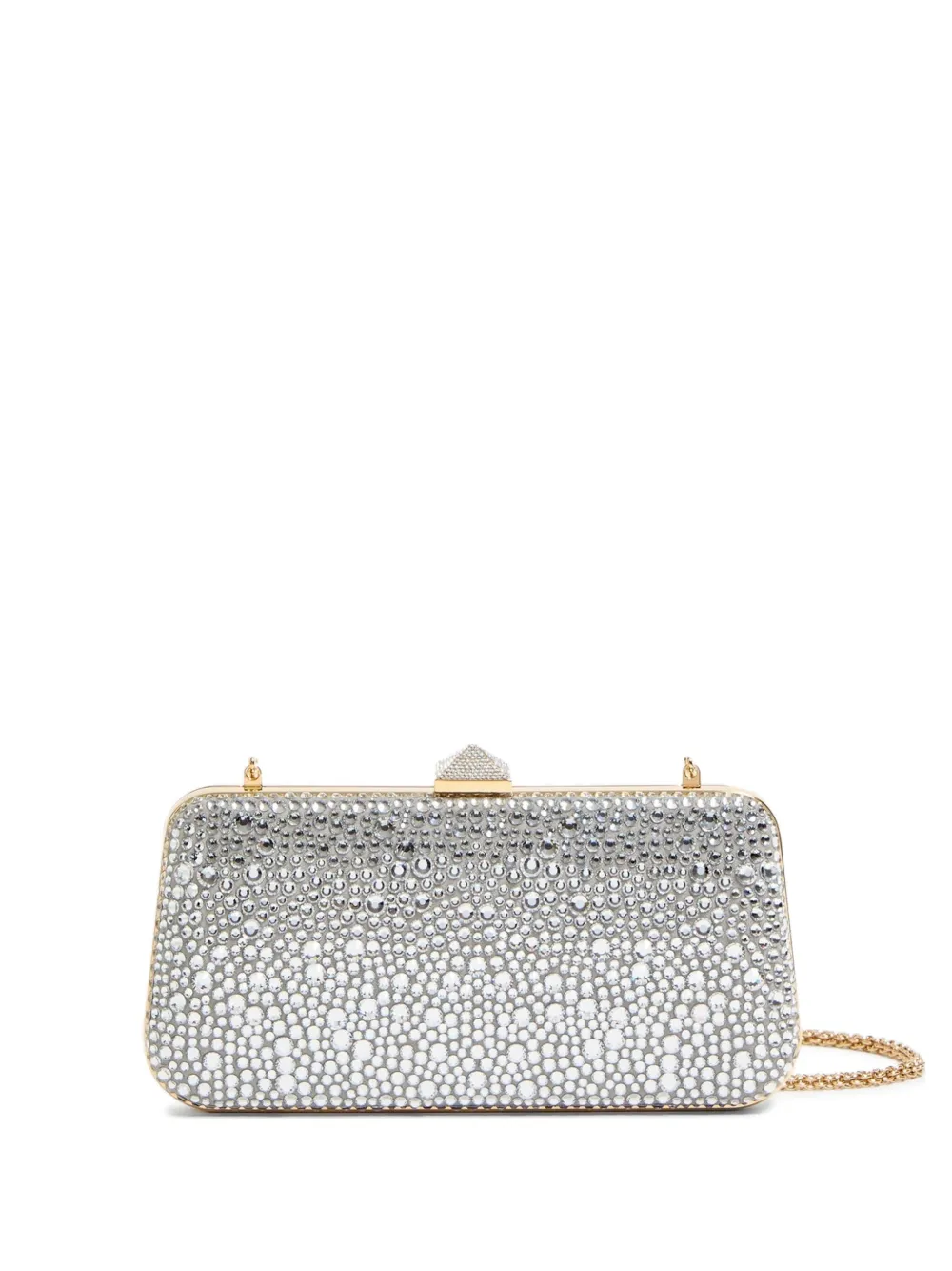  Valentino Garavani Carry Secrets Clutch Mit Strass   Silber 
