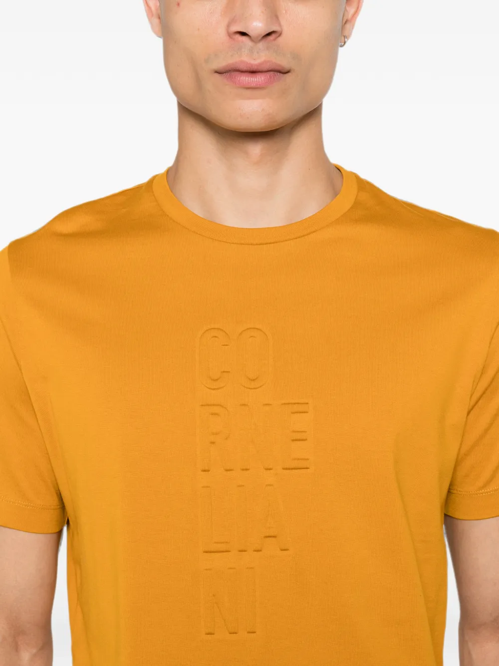 Corneliani T-shirt met ronde hals Geel