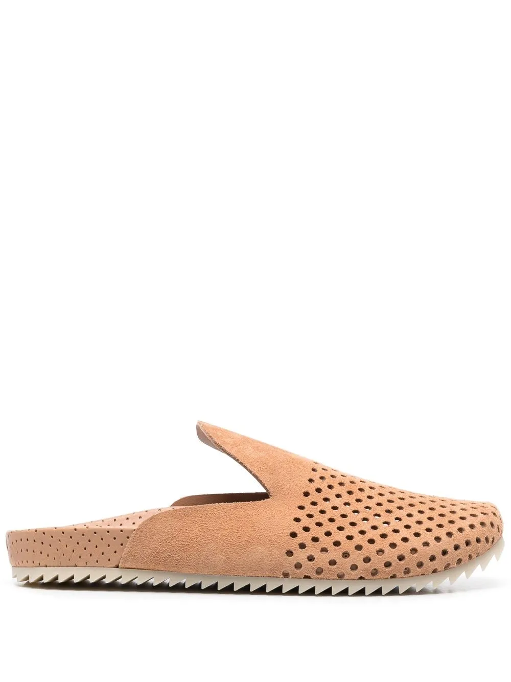 Pedro Garcia Perforated Closed-toe Clog Sandals In Neutrals