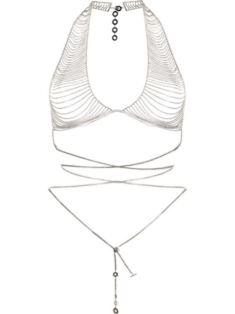 Benedetta Bruzziches Eos crystal-chain body necklace Women