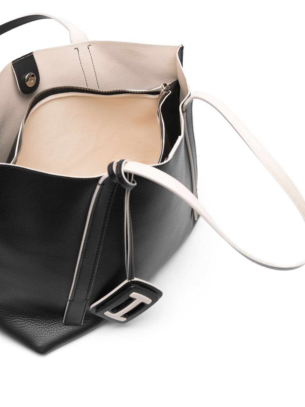 Hogan contrast-lining Leather Tote Bag - Farfetch