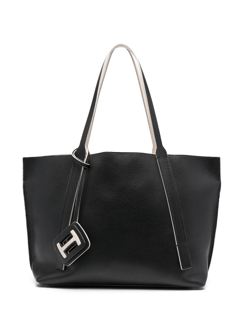 

Hogan contrast-lining leather tote bag - Black