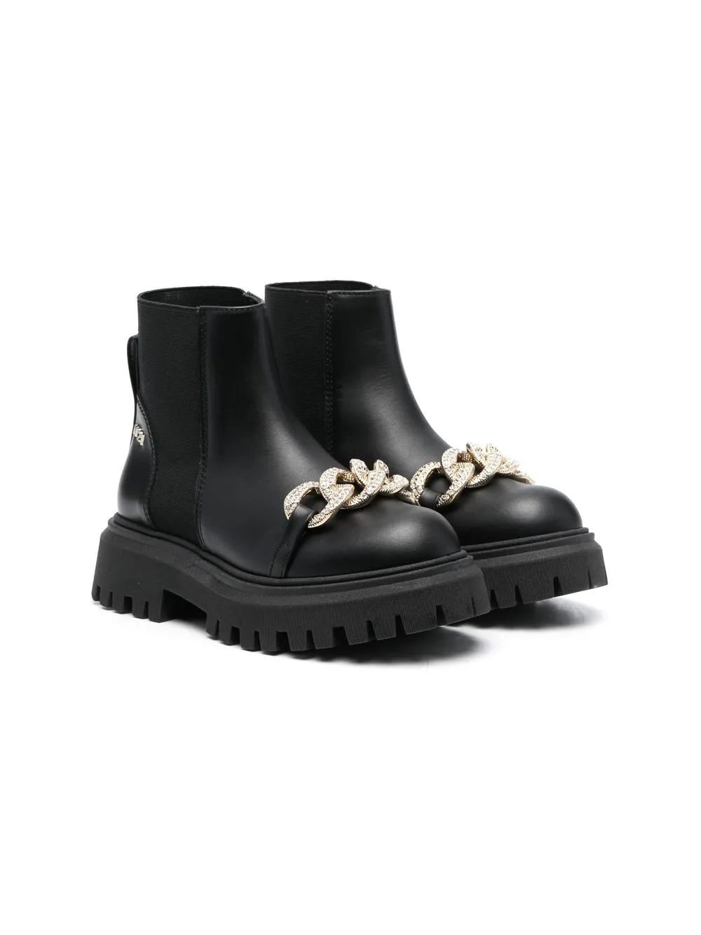 

Nº21 Kids botines con cadena - Negro