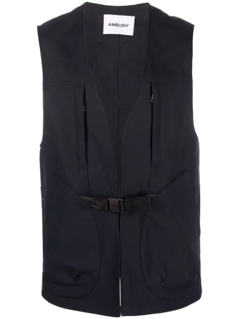 AMBUSH buckle-fastening V-neck gilet