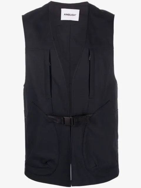 AMBUSH buckle-fastening V-neck gilet
