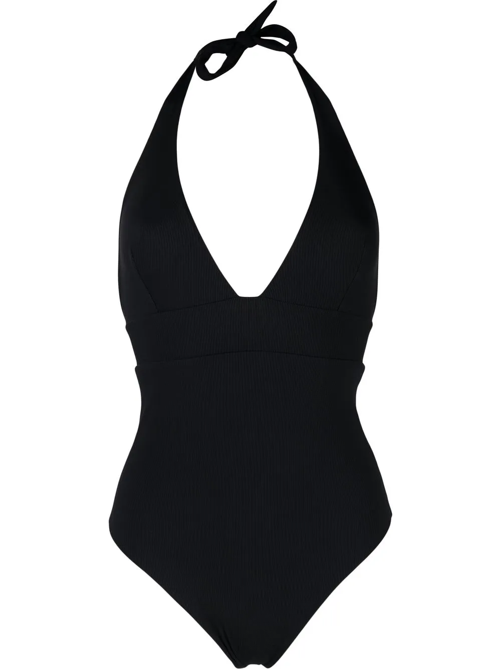 Mc2 Saint Barth Marylin Halterneck Swimsuit In Black