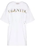 Valentino Garavani sequin logo T-shirt dress - White