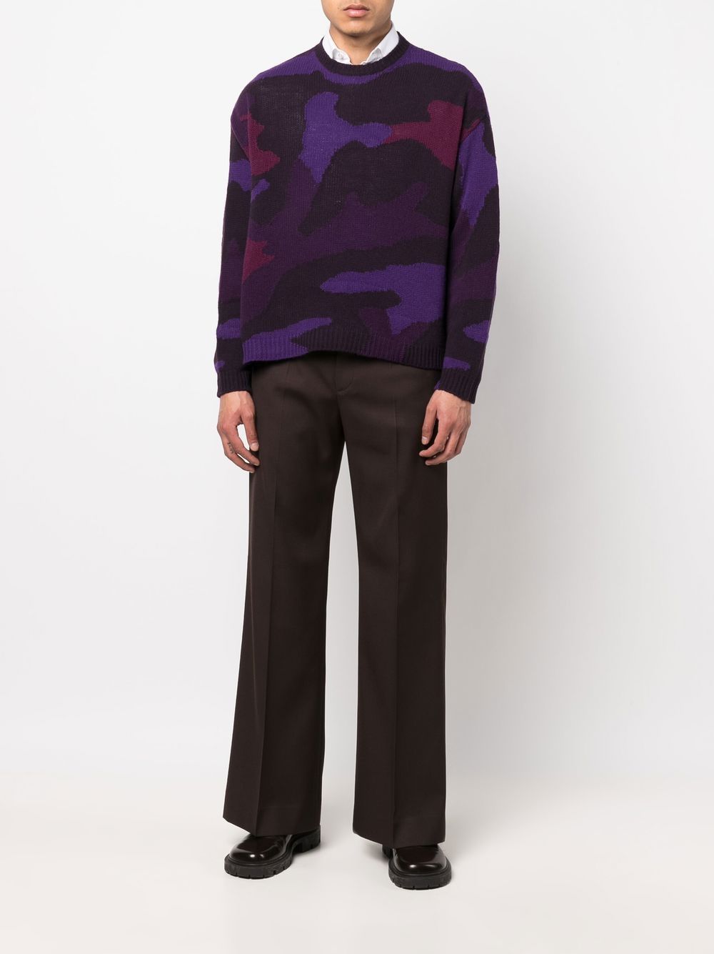 Valentino Garavani camouflage-motif intarsia-knit Jumper - Farfetch