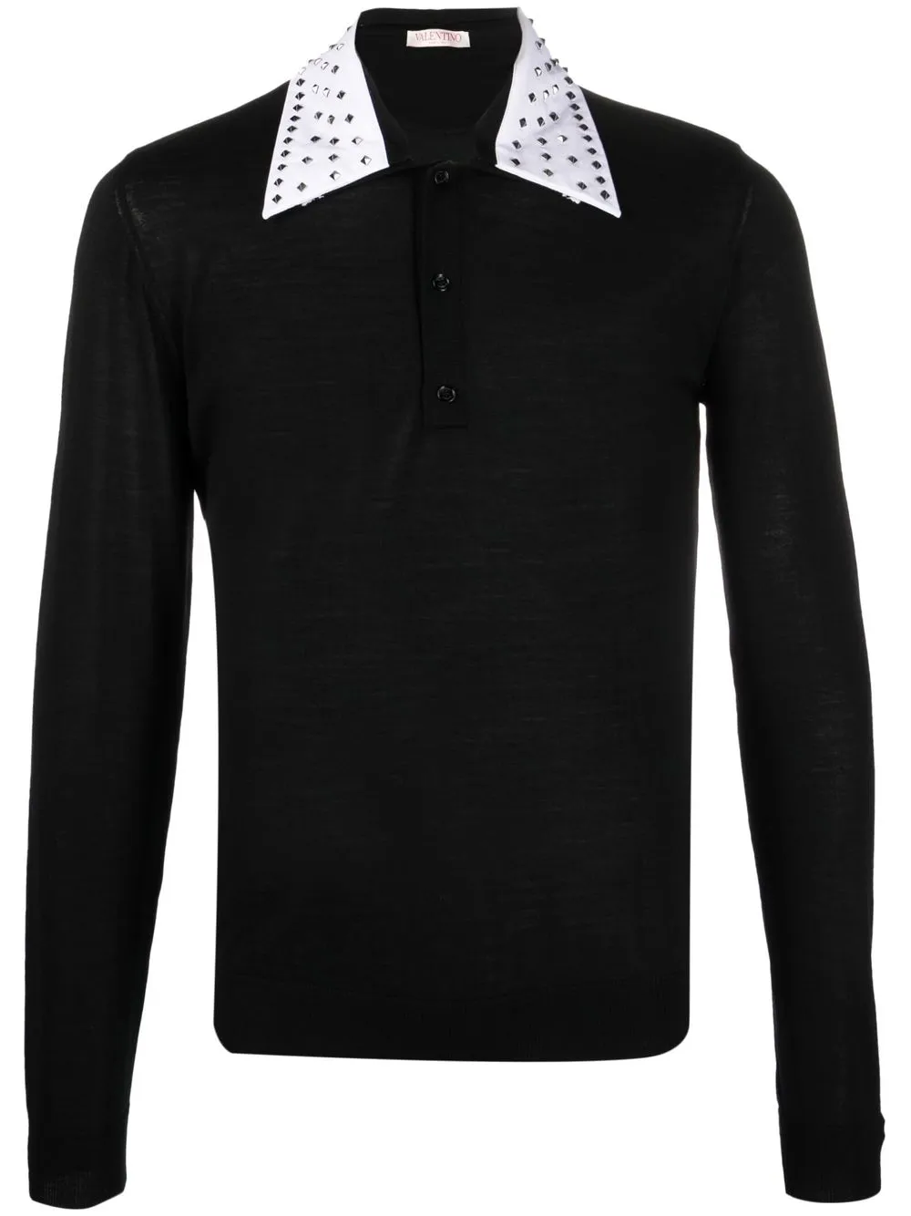 

Valentino playera tipo polo Rockstud - Negro