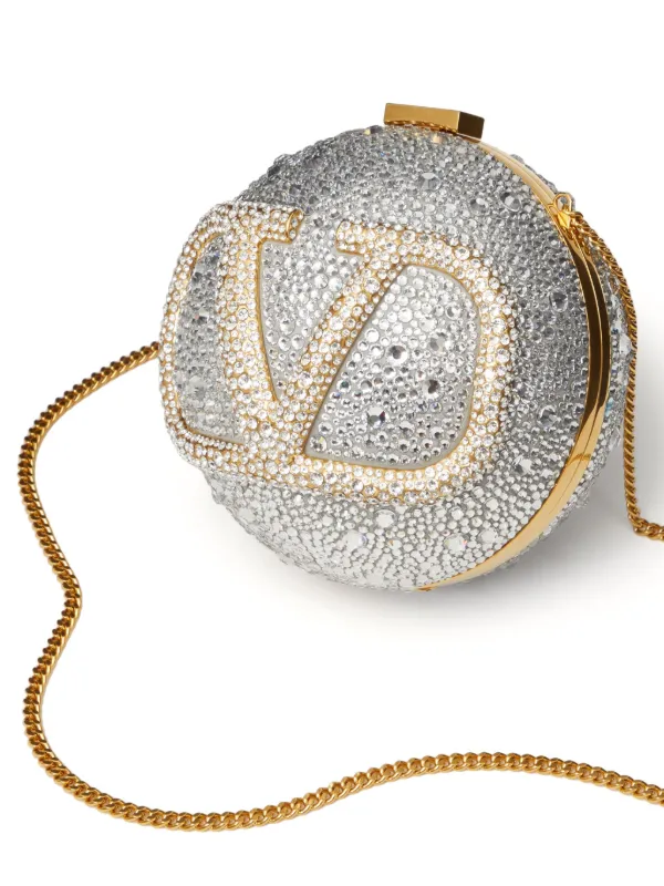 Valentino Garavani VLogo Signature Embellished Clutch Bag