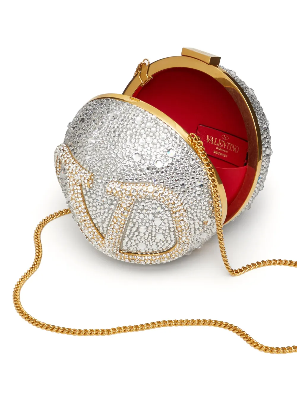 Valentino Garavani VLogo Signature Embellished Clutch Bag