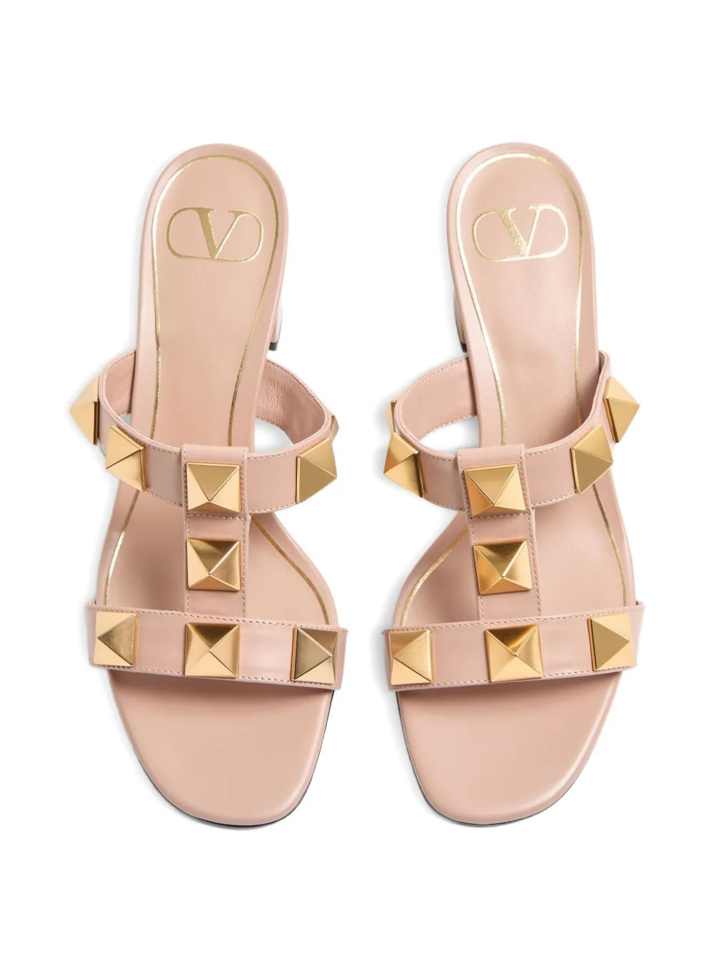 Valentino Garavani 60 mm Roman Stud sandalen Roze