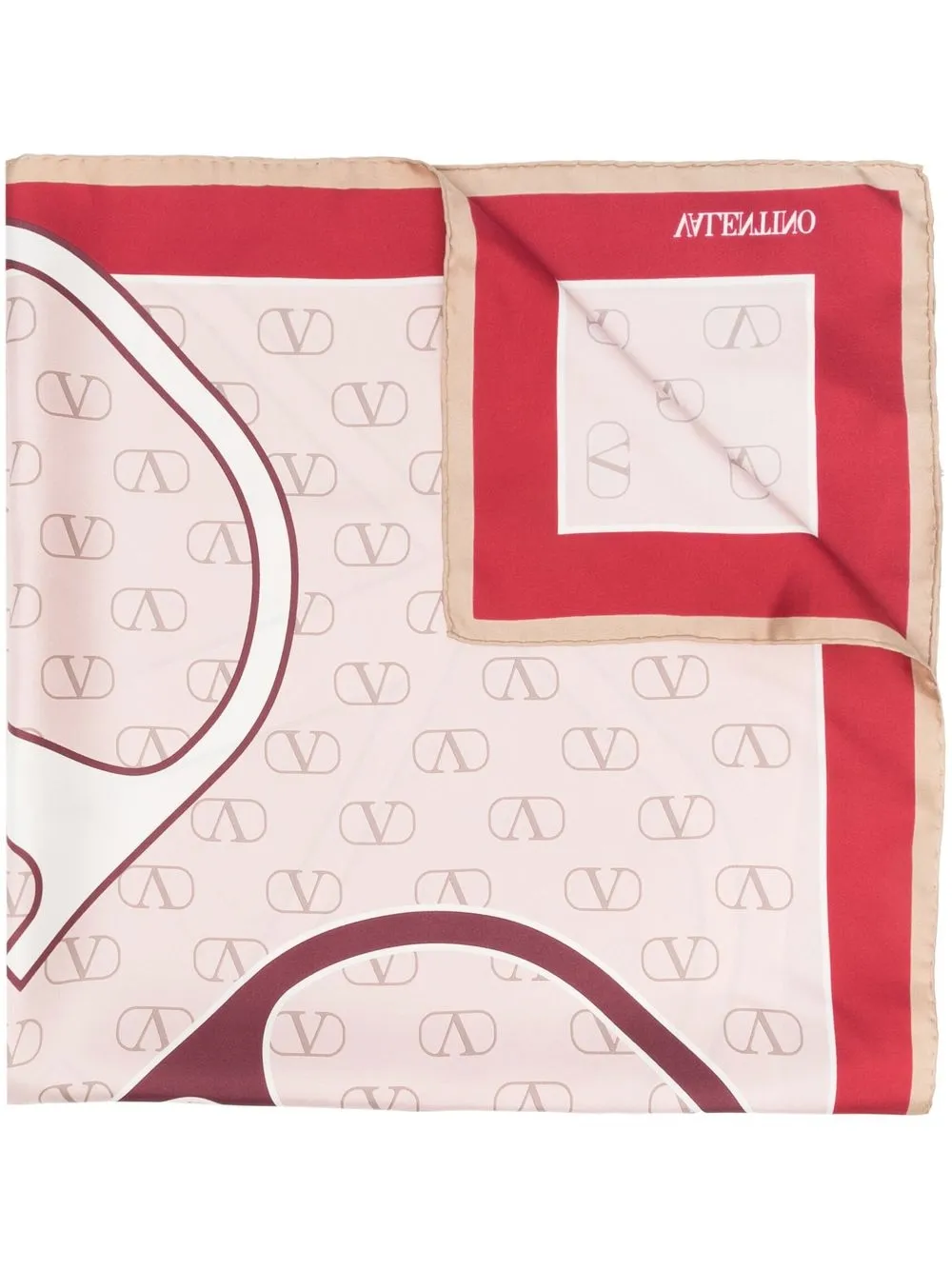 

Valentino VLogo Signature silk scarf - Pink