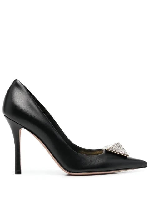 Valentino Garavani One Stud 100mm crystal-embellished pumps