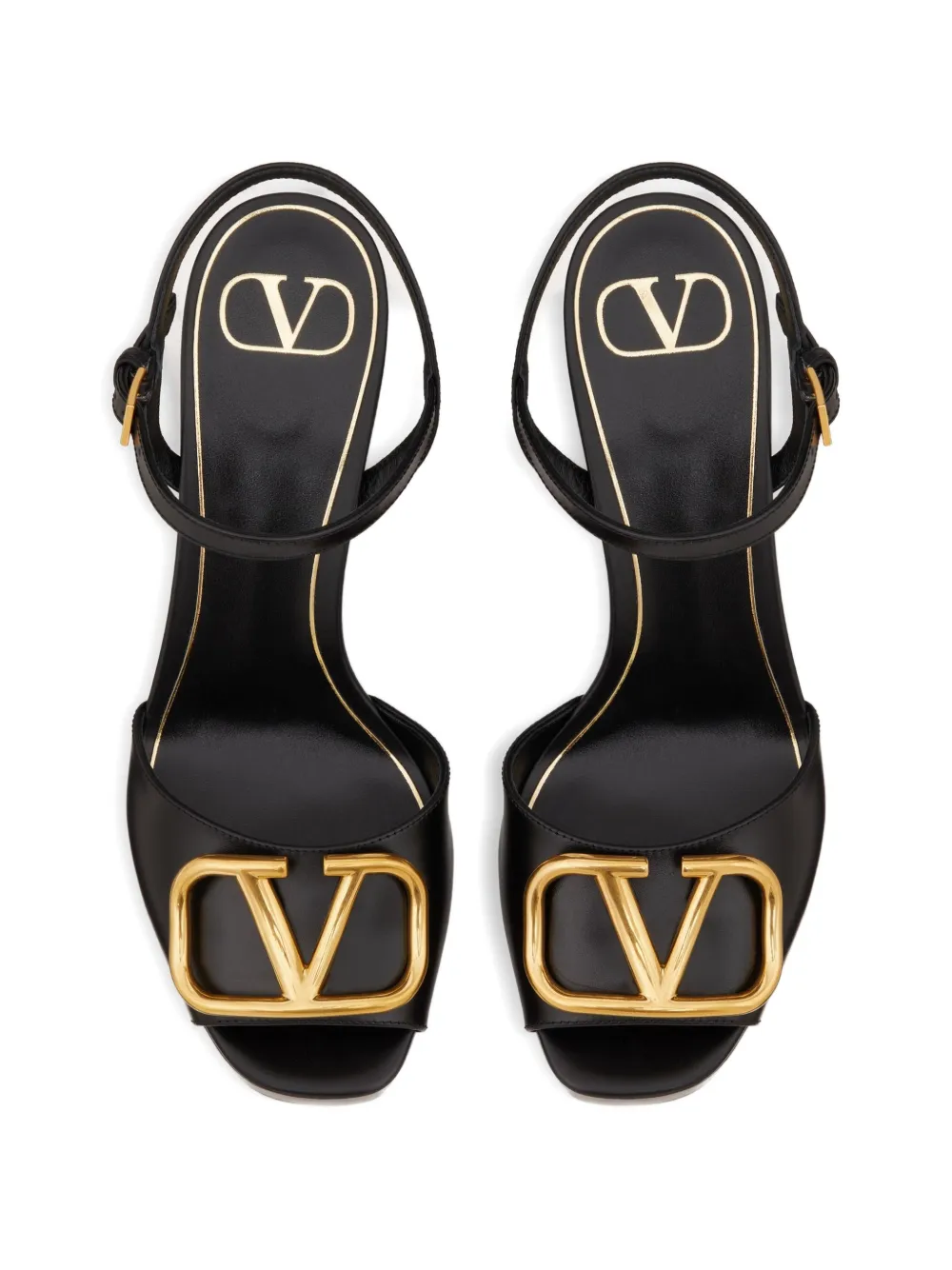 Valentino ロゴ サンダル Valentino Garavani Vロゴ 115mm シグネチャーサンダル | ブラック