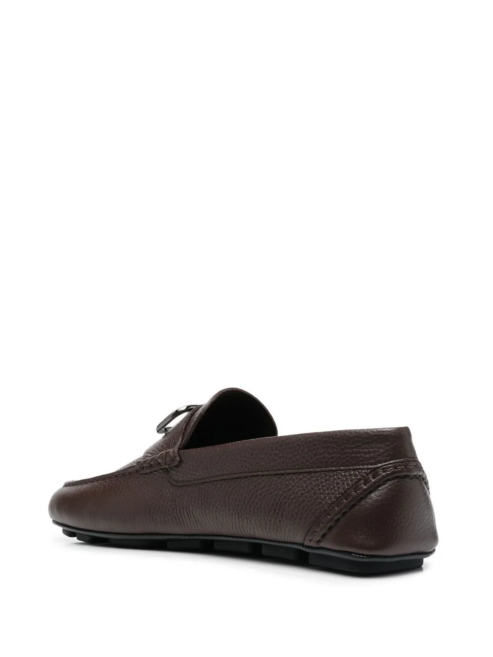 【関税&送料込】Valentino Garavani Brown Leather Vlogo Loafe VLogo Signature leather loafers in brown - Valentino